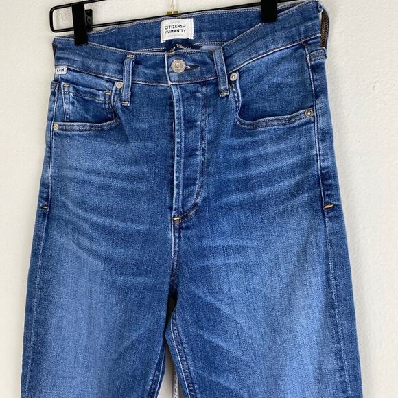 Citizens of Humanity Isola Jeans Size 26 Lawless Blue Crop Flare Stretch Denim - Picture 8 of 15